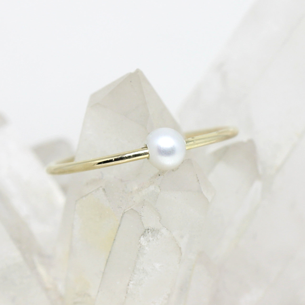 Ring in 333 Gelbgold mit Perle