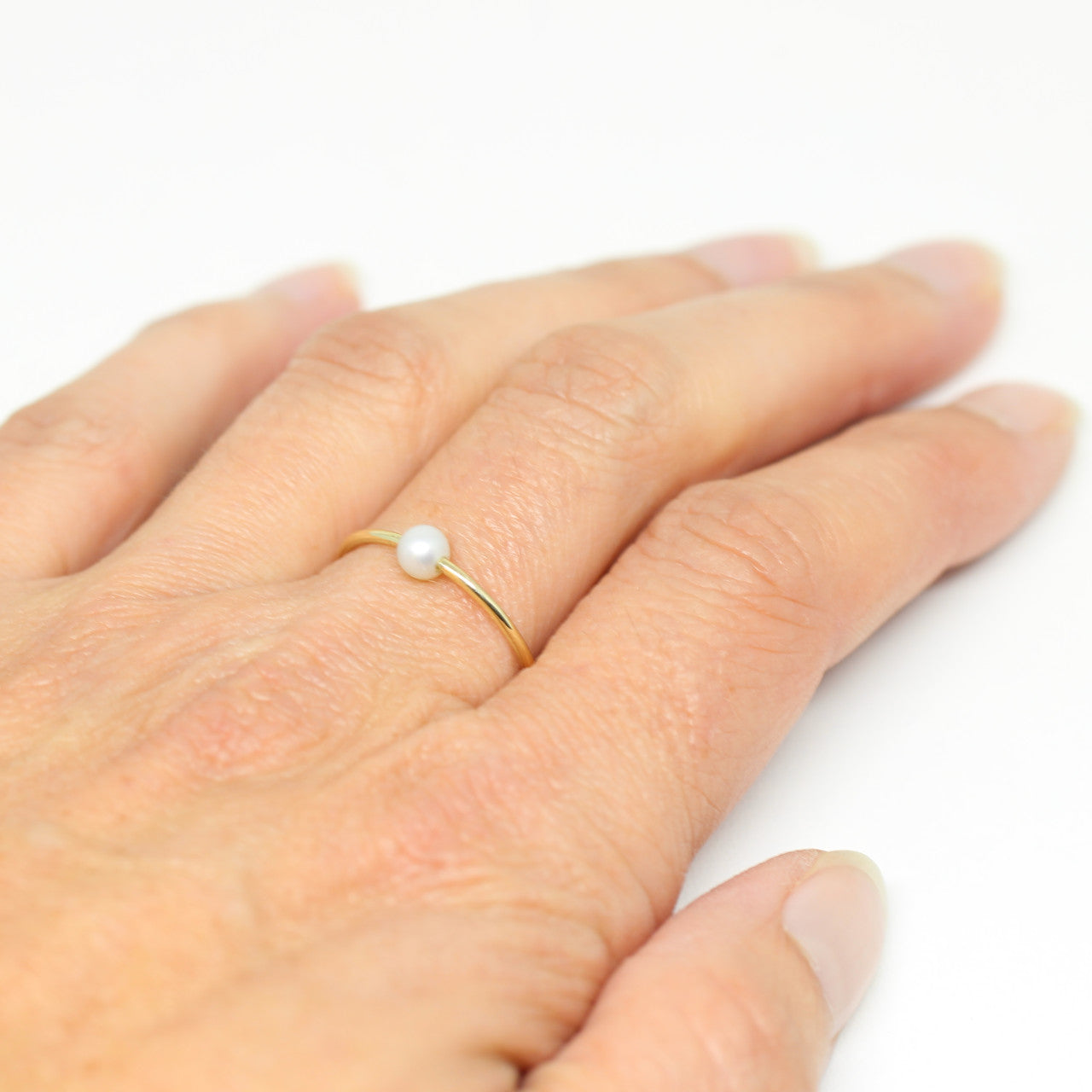 Ring in 333 Gelbgold mit Perle