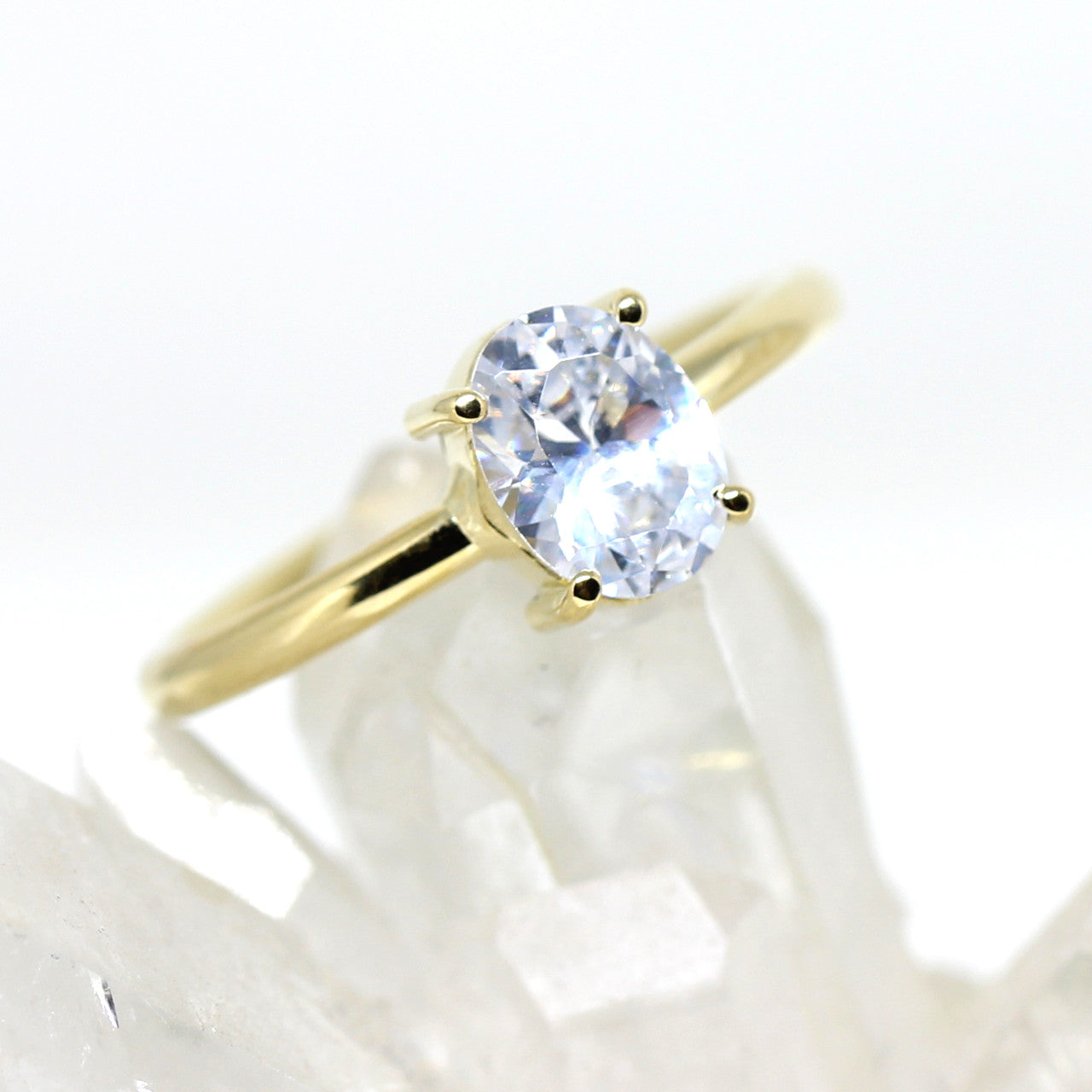 Ring in 585 Gelbgold mit Zirkonia
