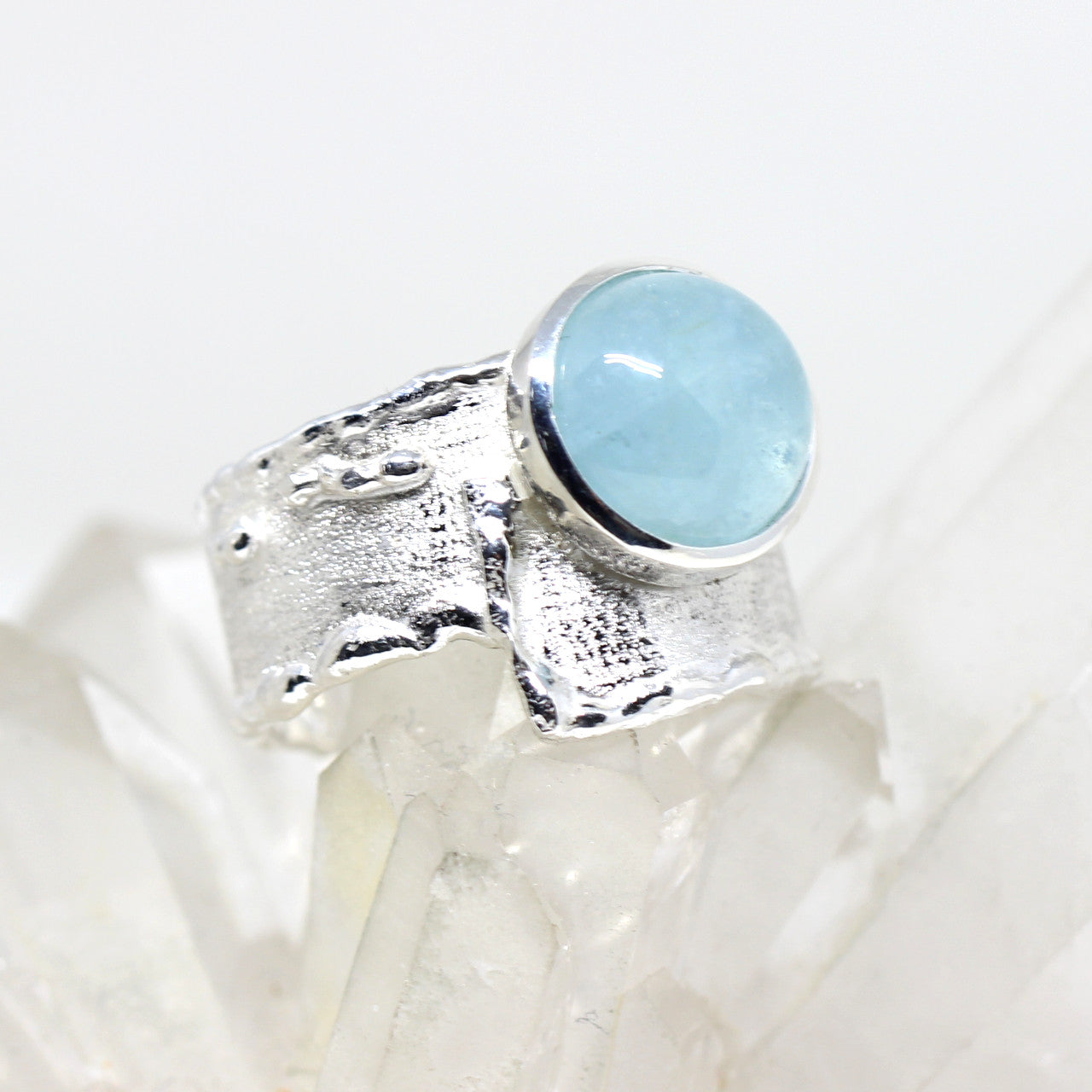 Silberring Aquamarin