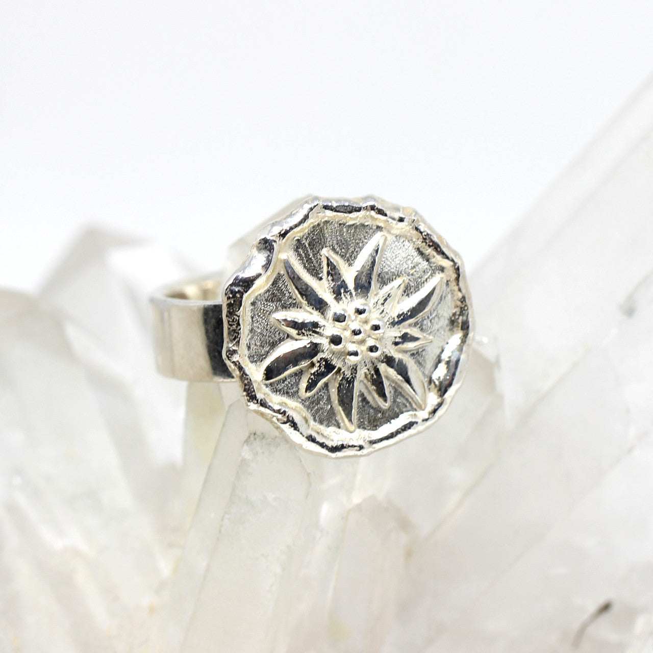 Silberring Edelweiß