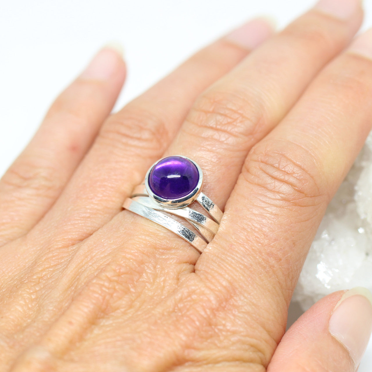 Silberring mit Amethyst