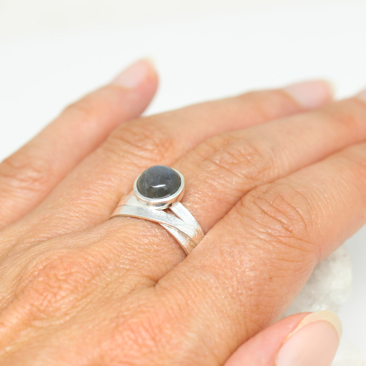 Silberring mit Labradorit