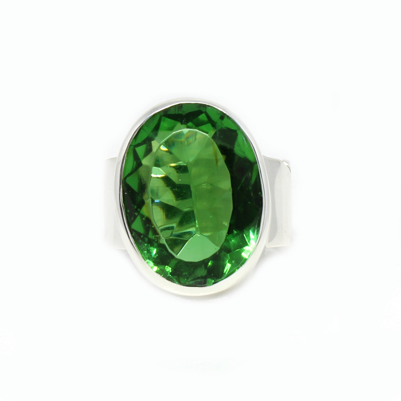 Silberring mit Obsidian