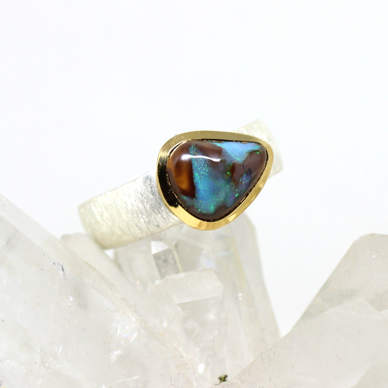 Silberring mit Boulderopal