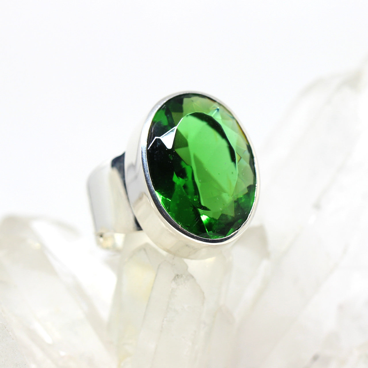 Silberring mit Obsidian