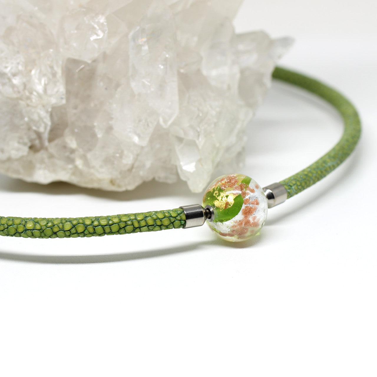 Wechselkette Rochenleder mint