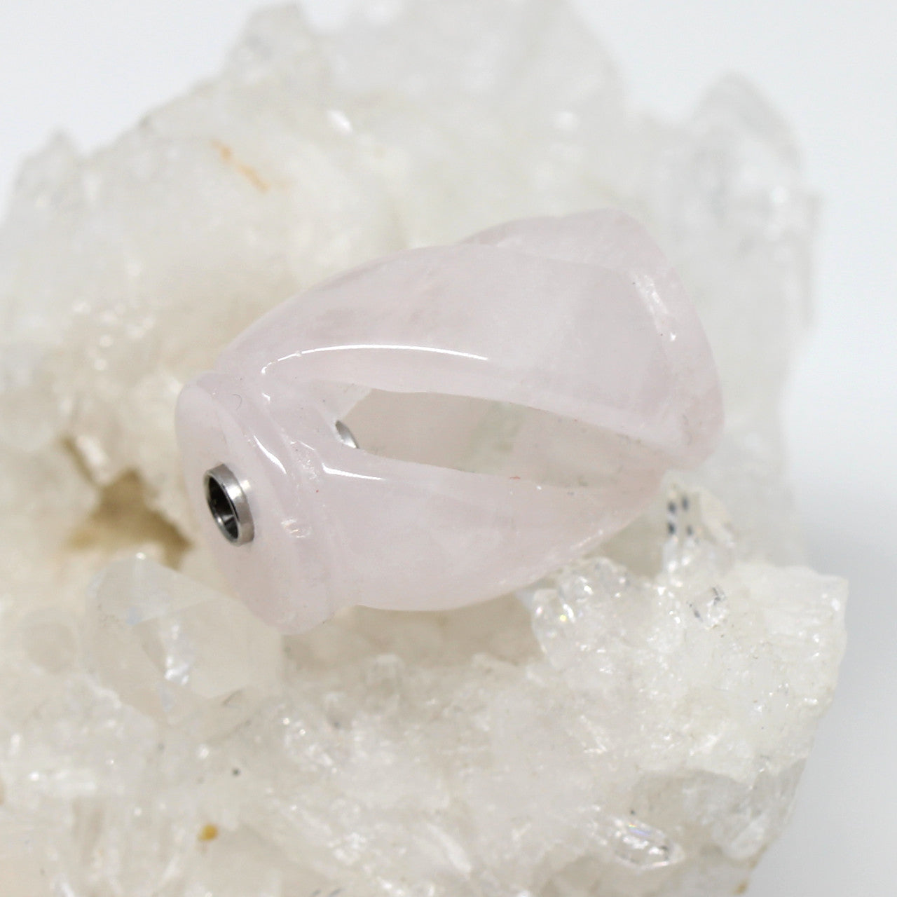 Wechselschließe Rosenquarz Walze