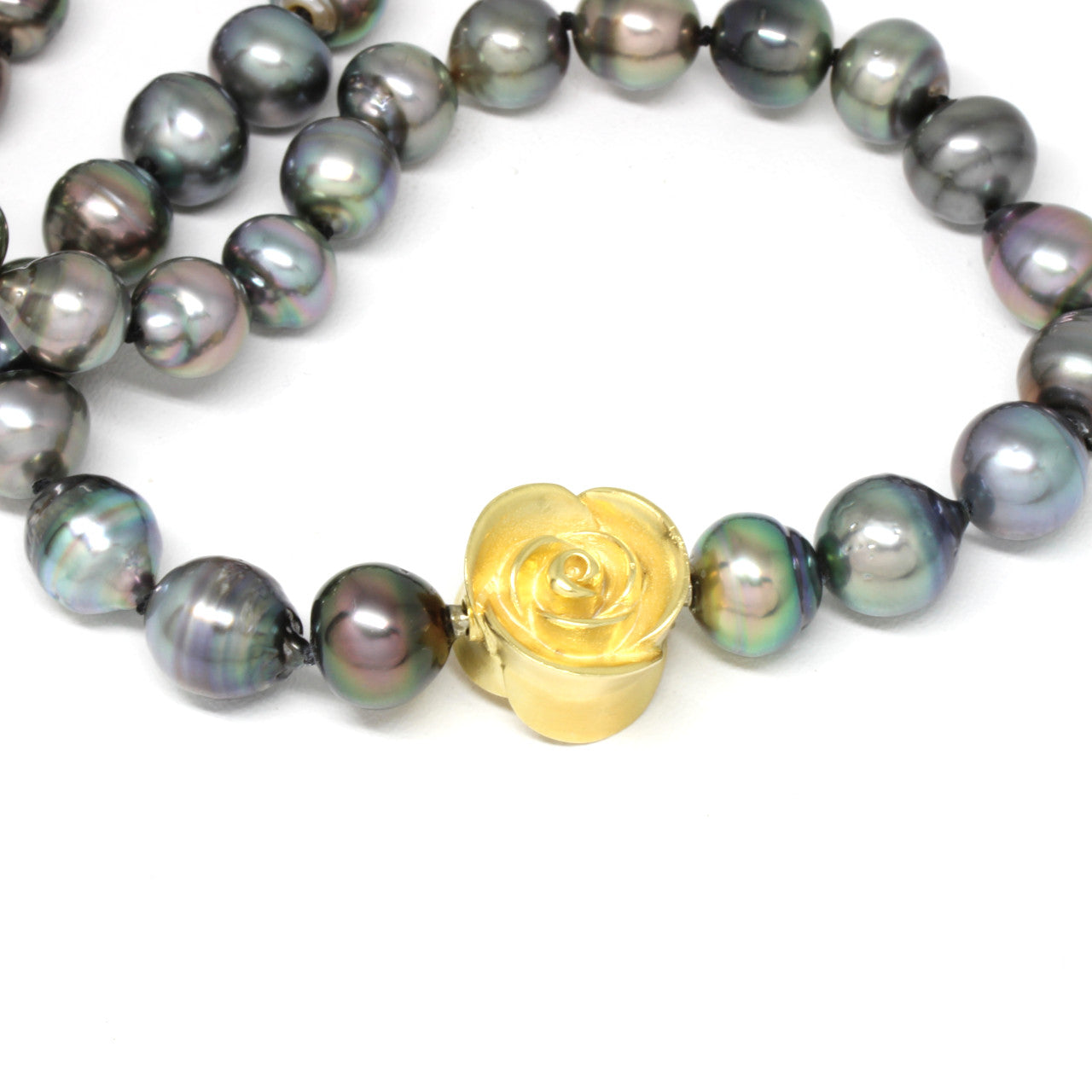 Wechselschließe Rose vergoldet