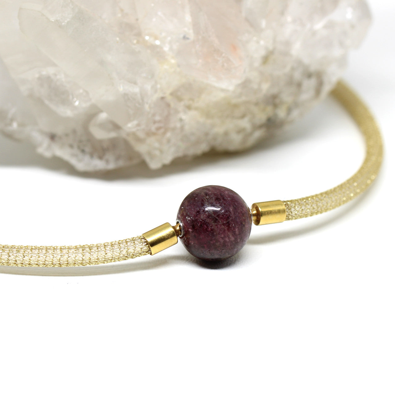 Wechselschließe Rubin Kugel klein