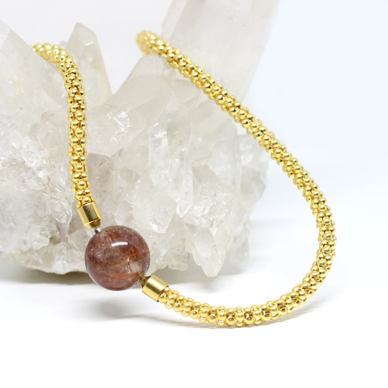 Wechselschließe Rutilquarz Kugel