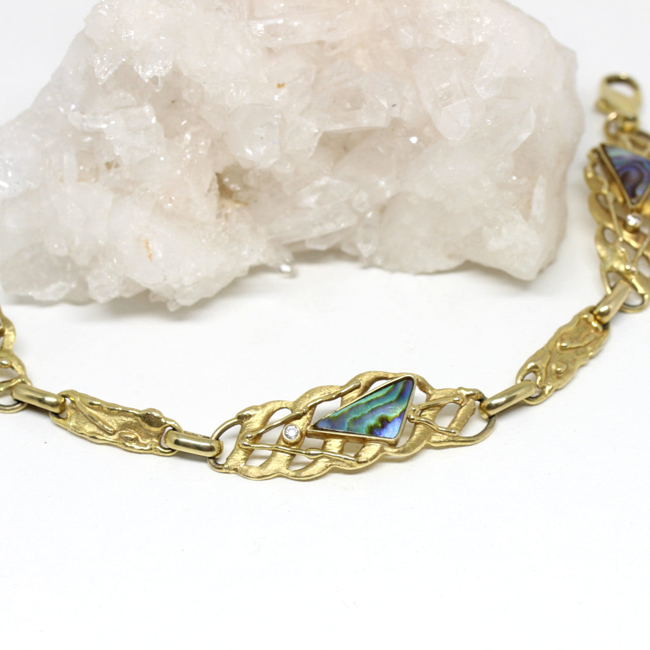 Armband in 333 Gelbgold mit Paoamuschel