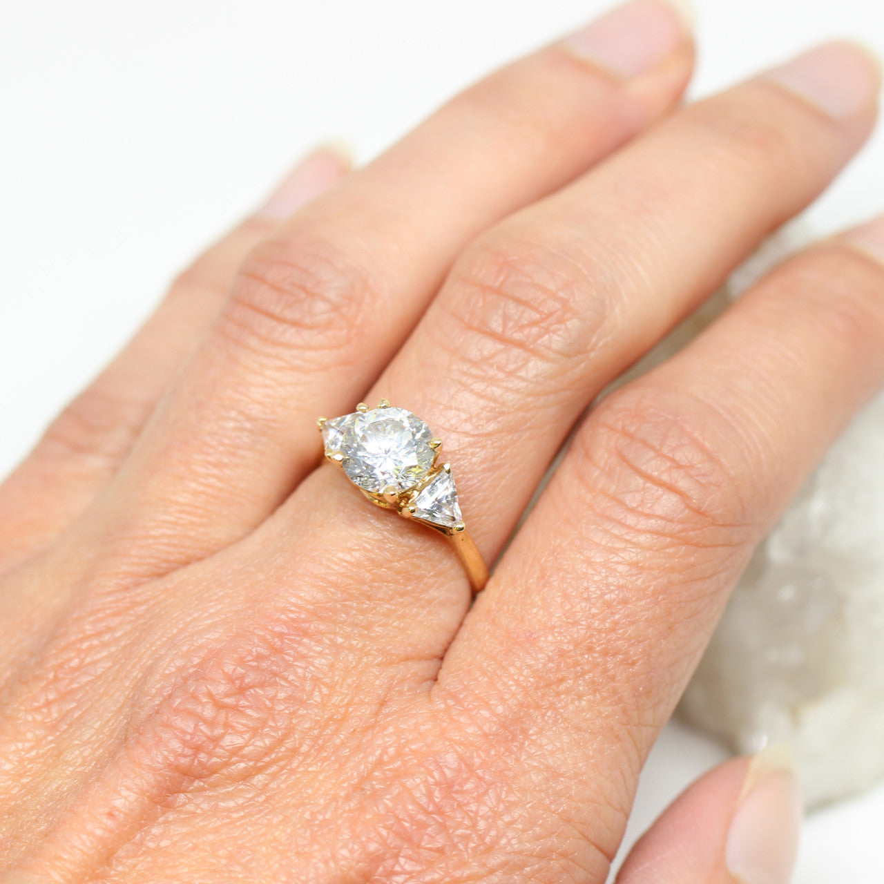 Ring in 585 Gelbgold mit Zirkonia