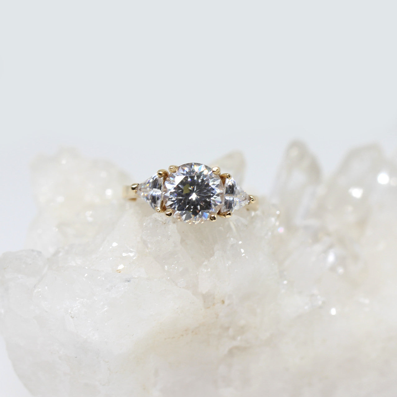 Ring in 585 Gelbgold mit Zirkonia