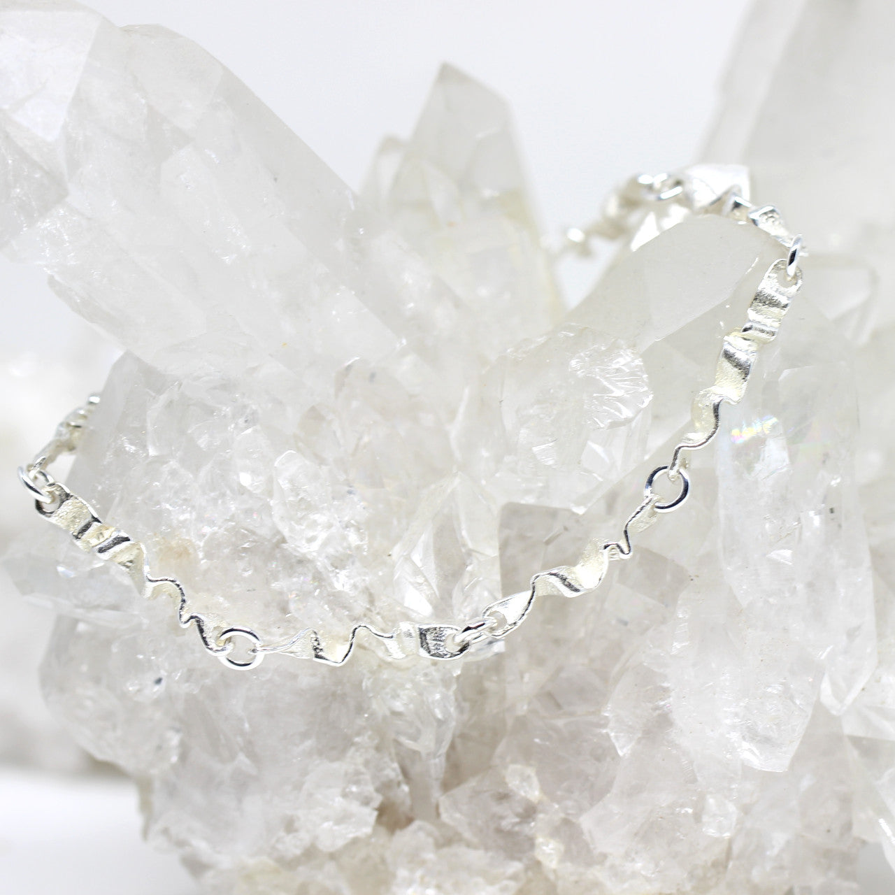 Armband Silber Knitteroptik