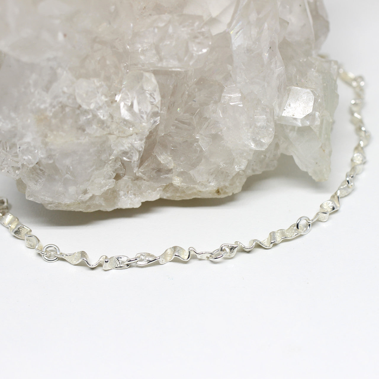 Armband Silber Knitteroptik