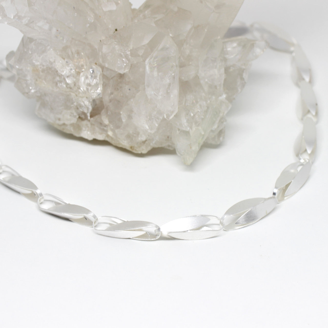 Collier Silber Blätter