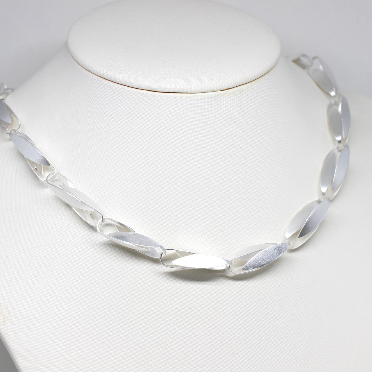 Collier Silber Blätter