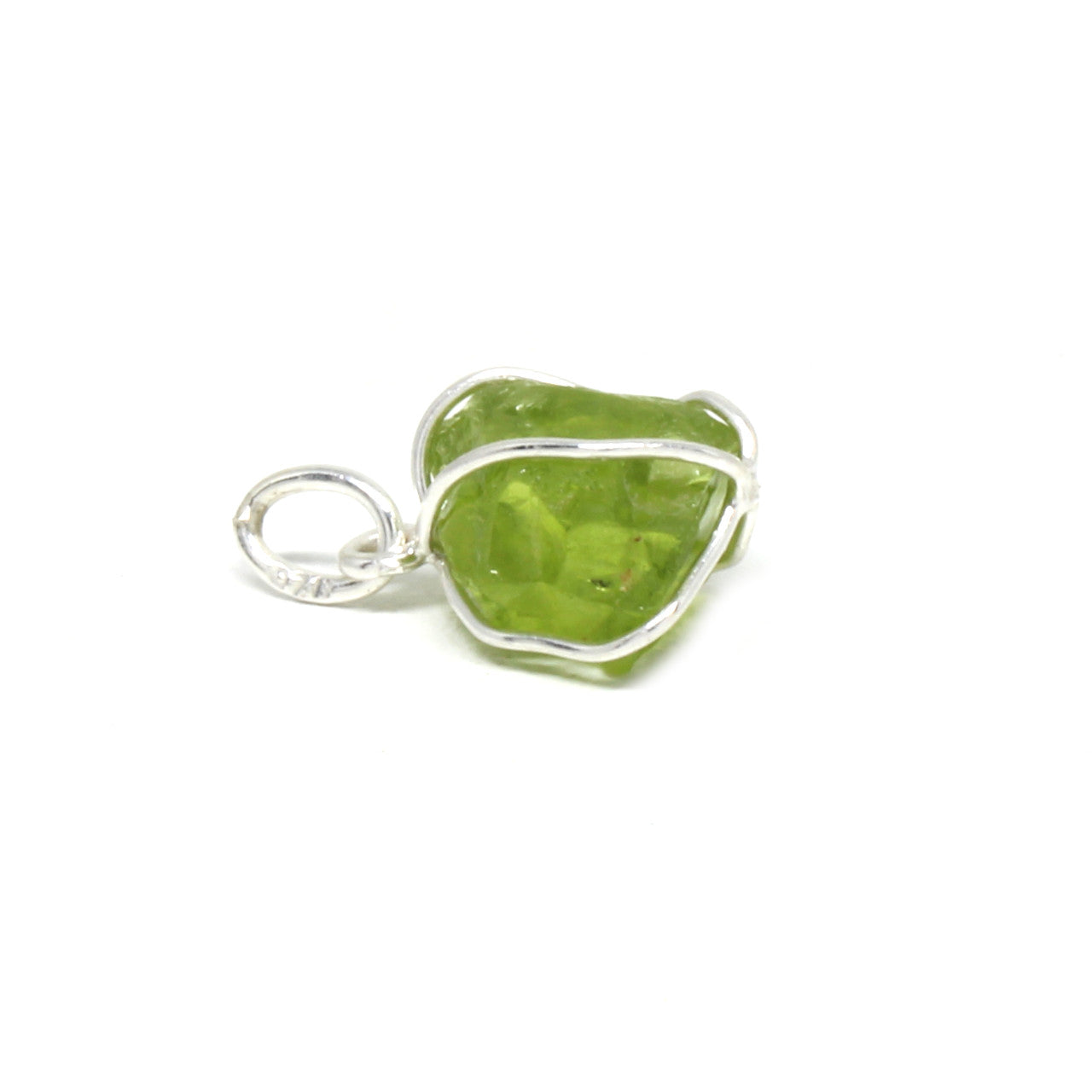 Silberanhänger Peridot im Körbchen