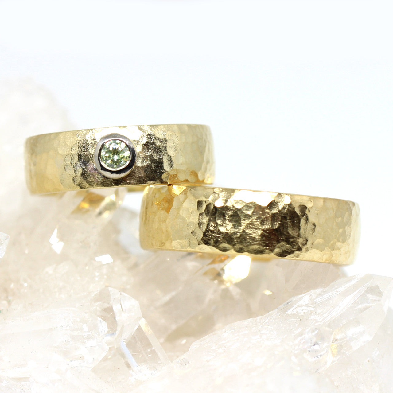 Trauringe Handarbeit 333 Gelbgold