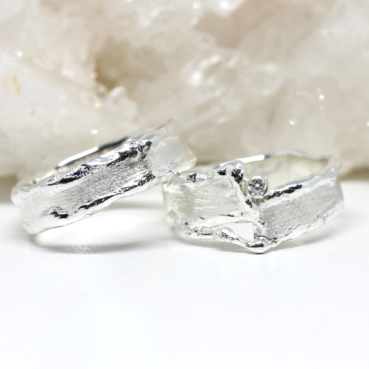 Trauringe Handarbeit 925 Sterlingsilber