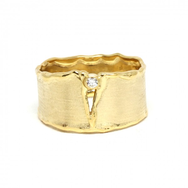 Ring in 333 Gelbgold 12 mm