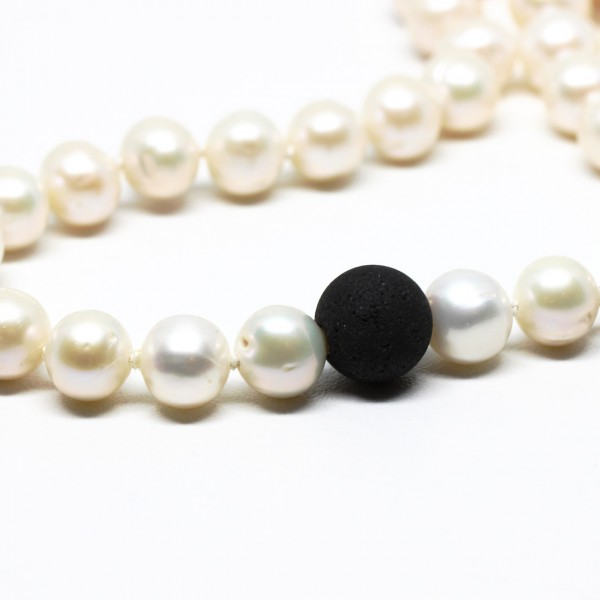 Start-Set Wechselkette Perle mit Lavakugel 12 mm