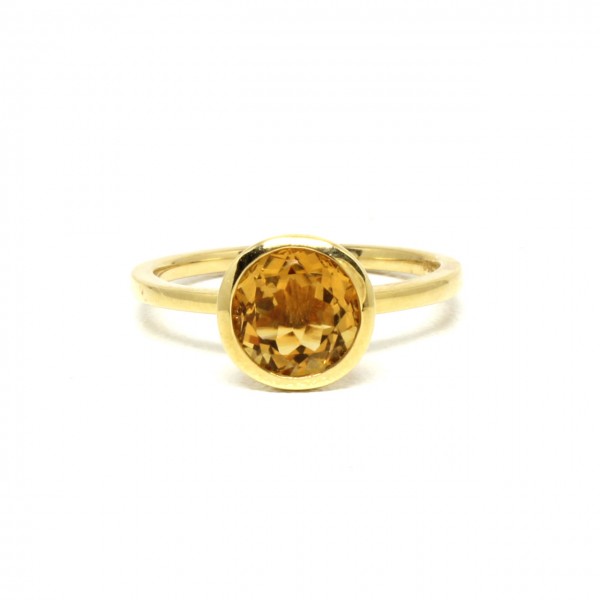 Ring in 750 Gelbgold mit Citrin