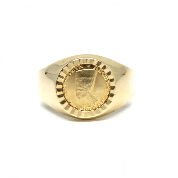 Ring in 585 Gelbgold mit Münze